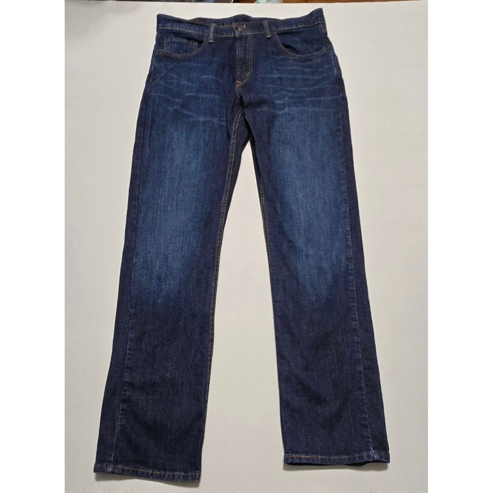 Levi 559 Jeans Mens 33x34 Dark Wash Relaxed Straight Zip Fly Denim - Picture 2 of 11